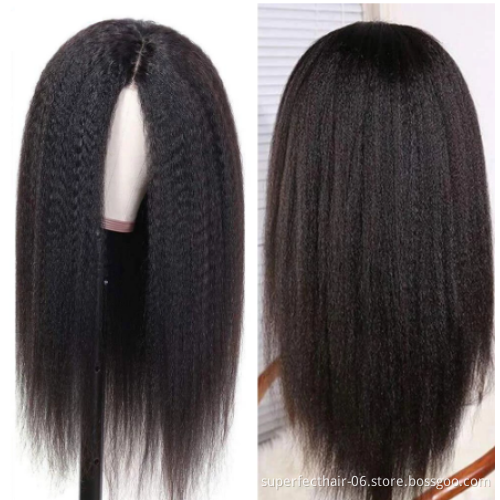 Good Quality 8A 10A 12A Grade Virgin Brazilian Human Hair Wig Kinky Straight Transparent Lace 12 To 30 Inch Wigs
